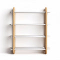Étagère murale en bois et métal blanc dimensions 80 x 30 x 120cm