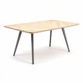 Table rectangulaire en bois de chêne avec pieds en métal 160 x 80 x 75cm
