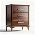 Commode en bois foncé avec trois tiroirs 70 x 40 x 90cm