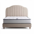 Matelas en mousse à mémoire de forme 200 x 160 x 25 cm couleur blanche et beige